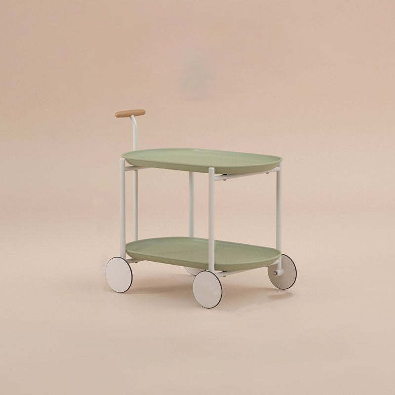 Scandinavian Acrylic Rectangular End Table 2-Tier