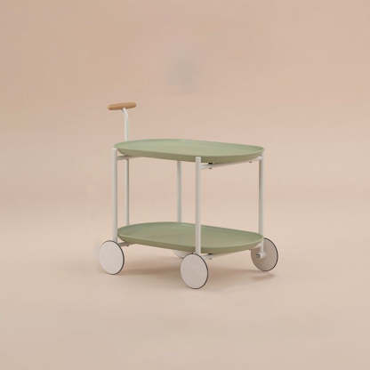 Scandinavian Acrylic Rectangular End Table 2-Tier