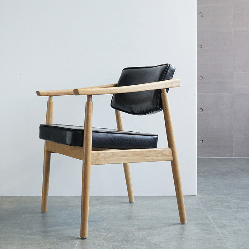 Nordic Leather Oak Dining Chair