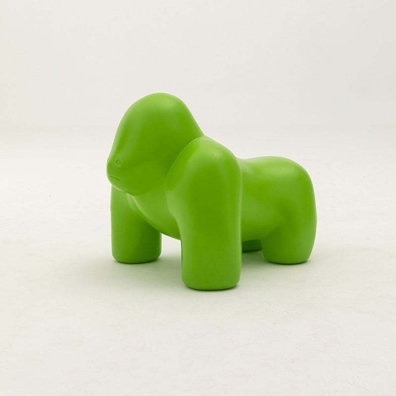 Scandinavian Kids Gorilla Plastic Stool — Gray
