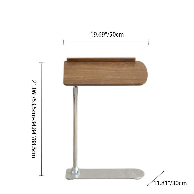Nordic Cylindrical Solid Wood Steel Side Table