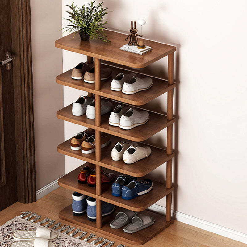 Minimalist Cylinder Wood 6/7-Tier Shoe Storage