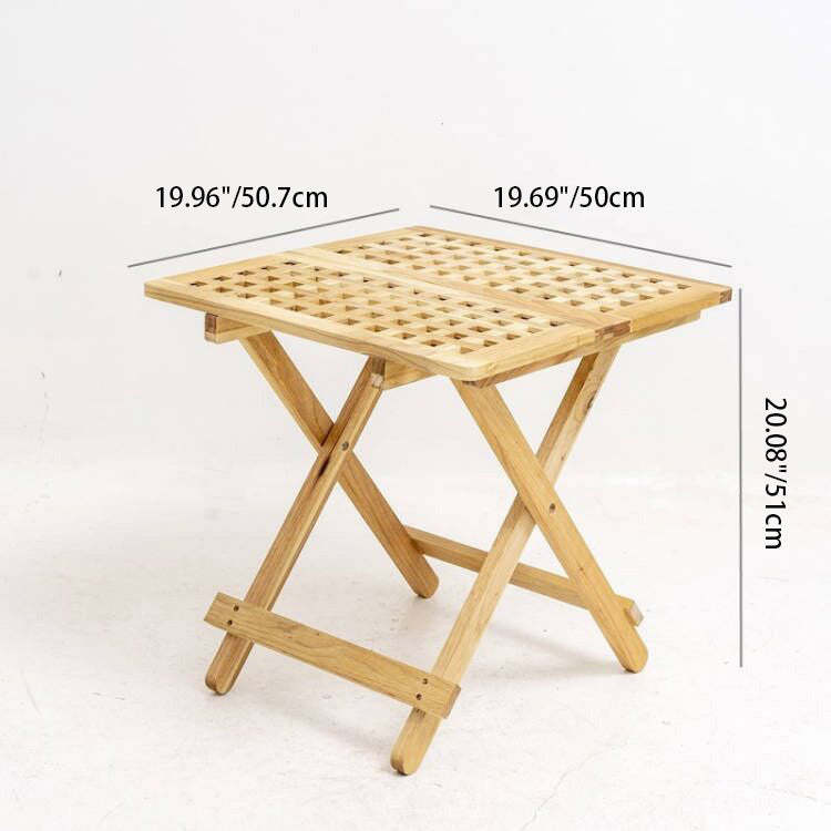 Minimalist Square Solid Wood Collapsible Coffee Table