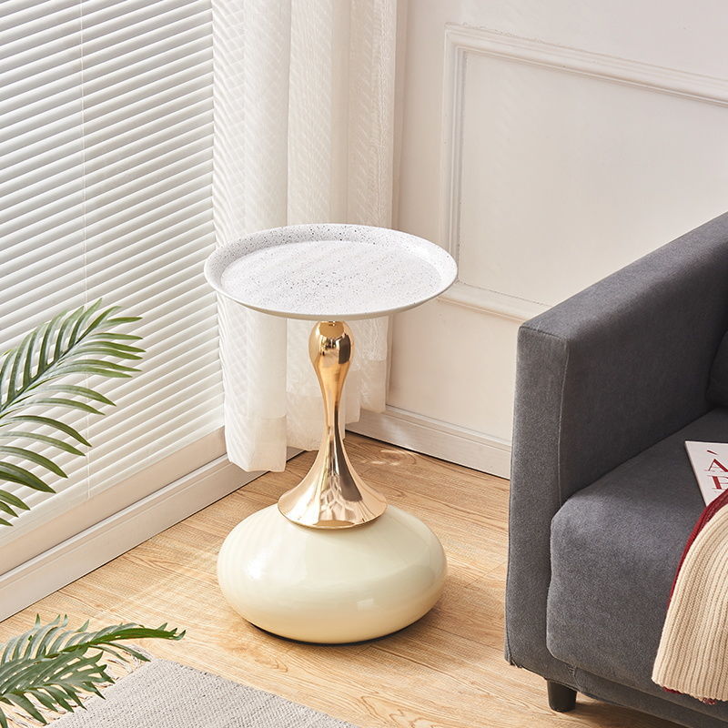 Luxury Round Oval Metal Coffee Table