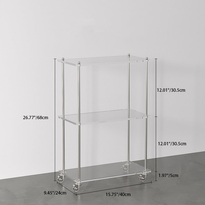Contemporary Acrylic Steel Side Table