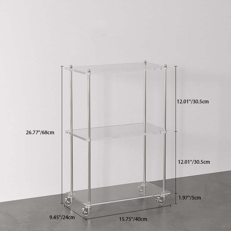 Contemporary Acrylic Steel Side Table