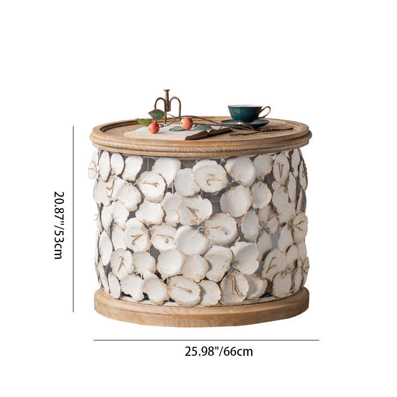 Modern Art Deco Petals Wood Coffee Table