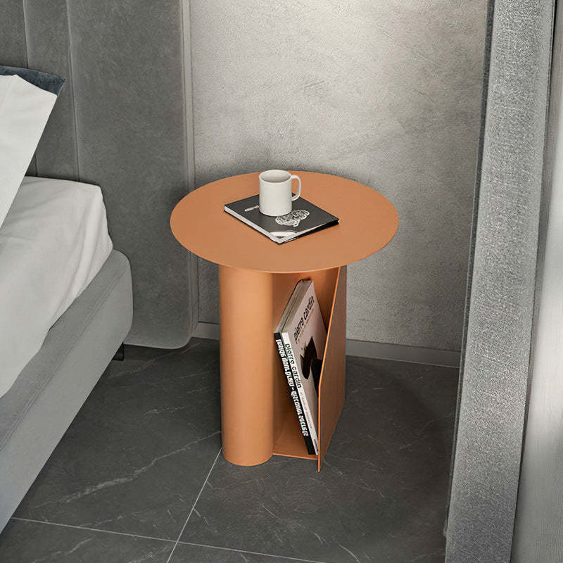 Nordic Staggered Iron Nightstand — Orange