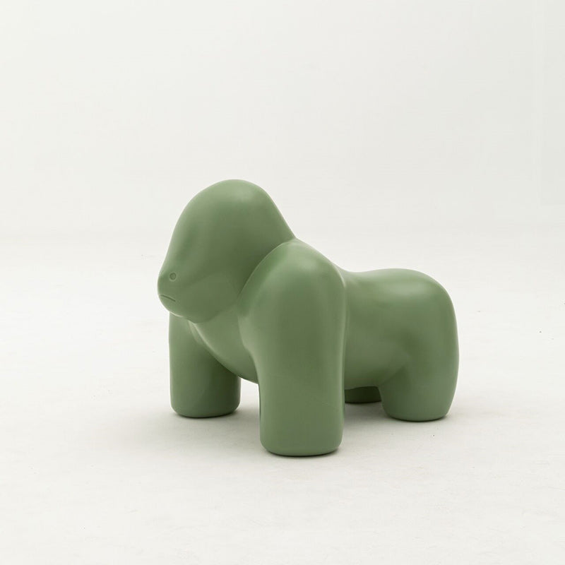 Scandinavian Kids Gorilla Plastic Stool — Orange