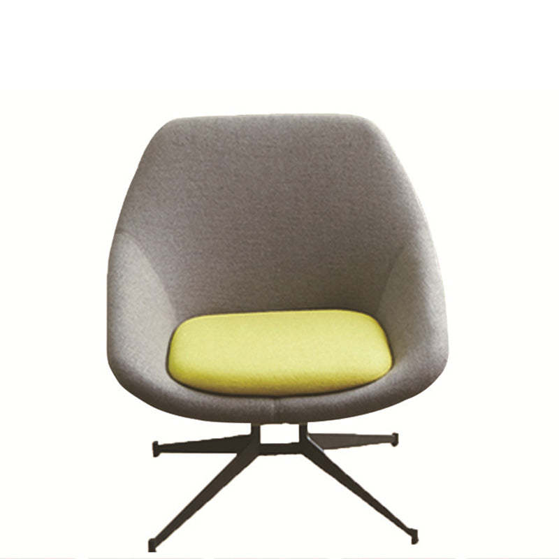 Minimalist Fabric Arc Accent Lounge Chair