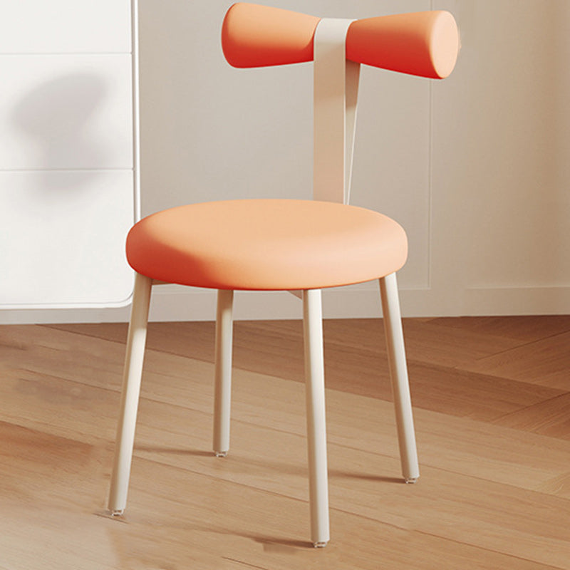 Art Deco Cream Candy Fabric Vanity Stool