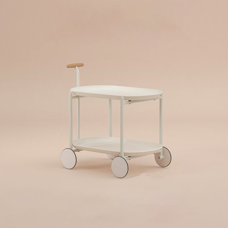 Scandinavian Acrylic Rectangular End Table 2-Tier