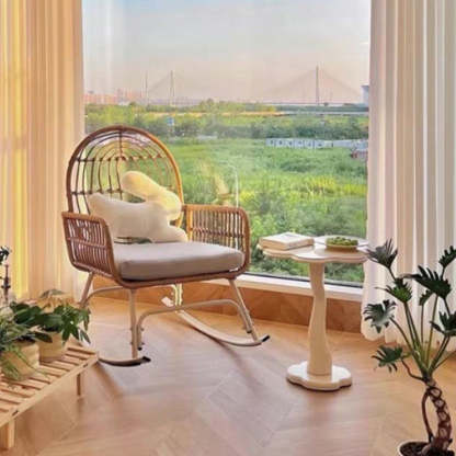 Scandinavian Petal Glass Steel End Table