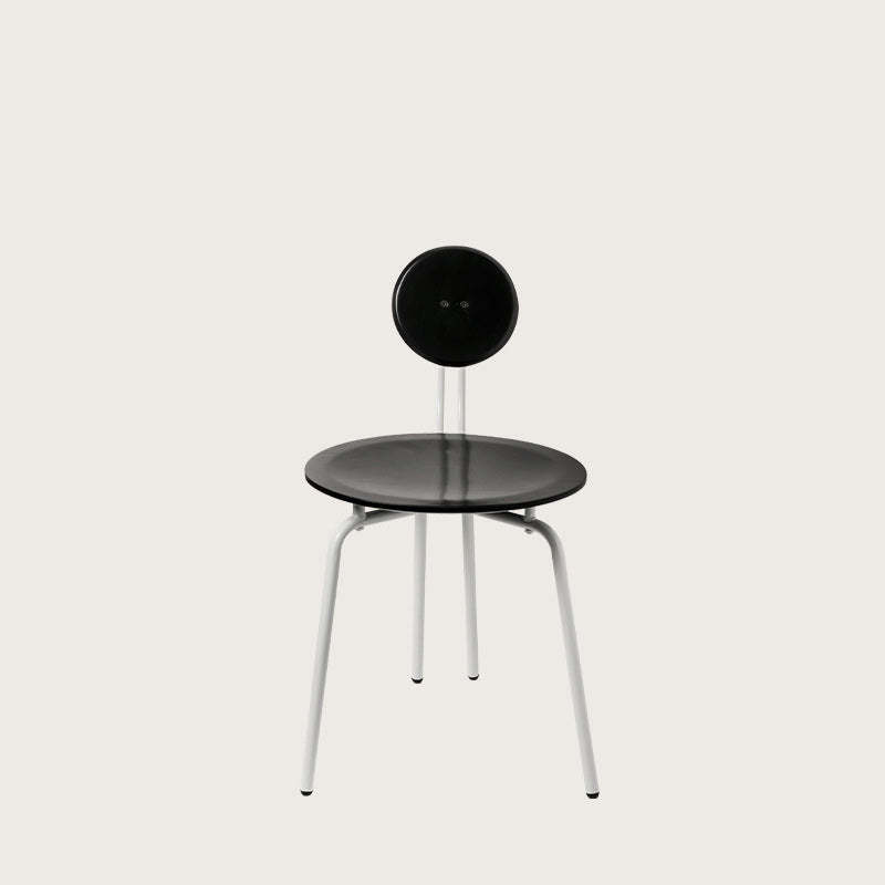 Vintage Round Rubberwood Steel Vanity Stool