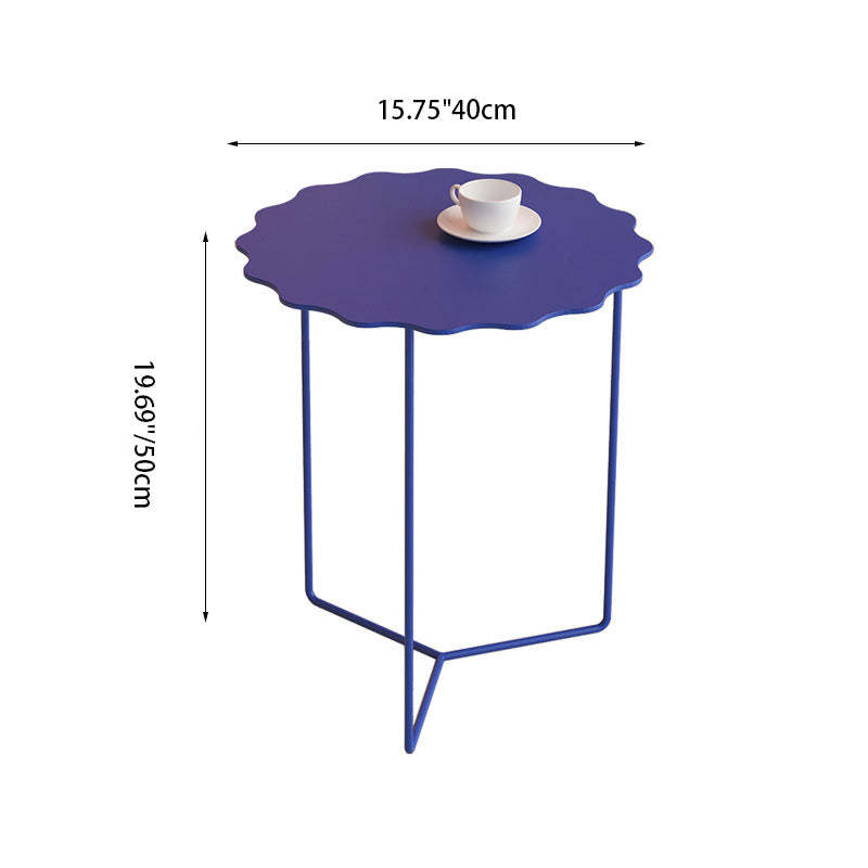 Minimalist Round Iron End Table