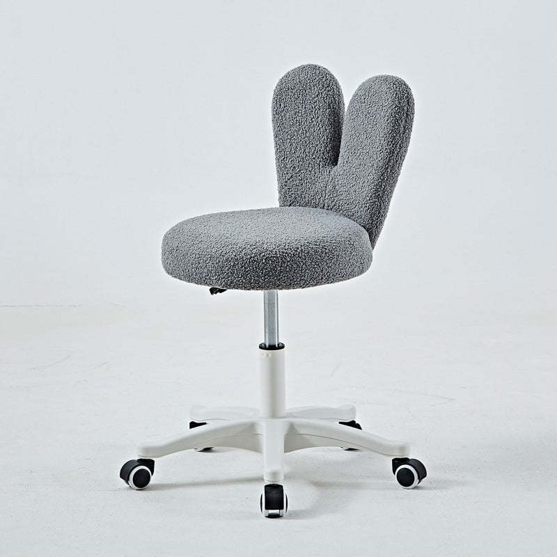 Minimalist Lambswool Metal Vanity Stool