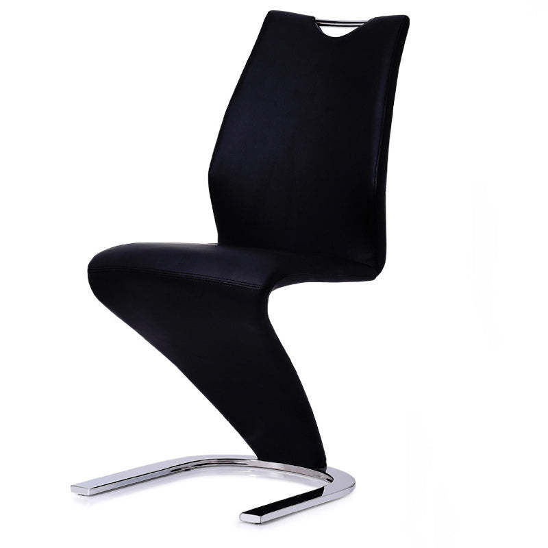 Minimalist titanium u-shape gray dining chairs & benches