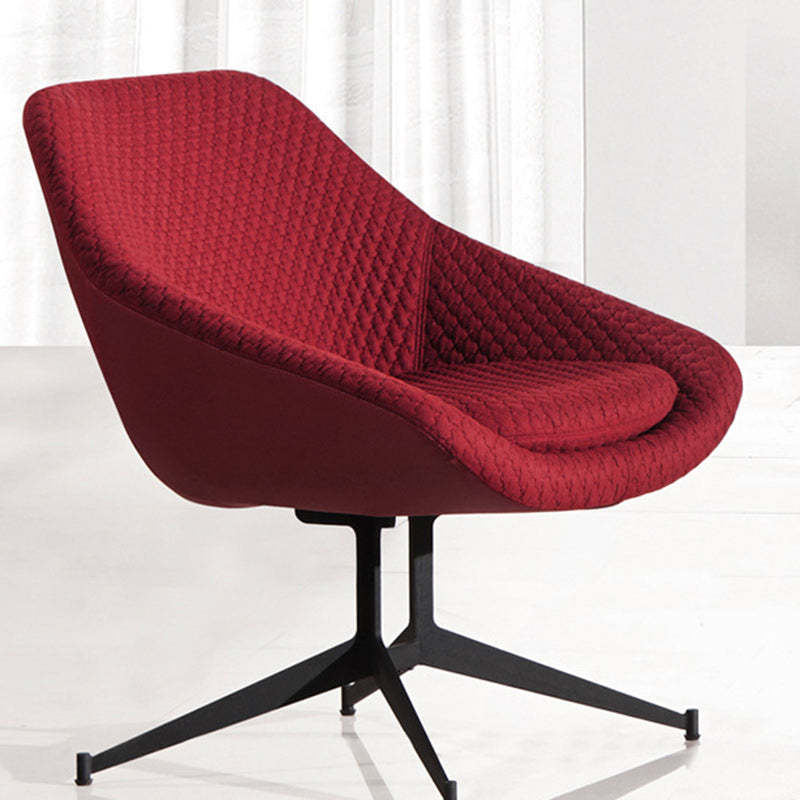 Minimalist Fabric Arc Accent Lounge Chair
