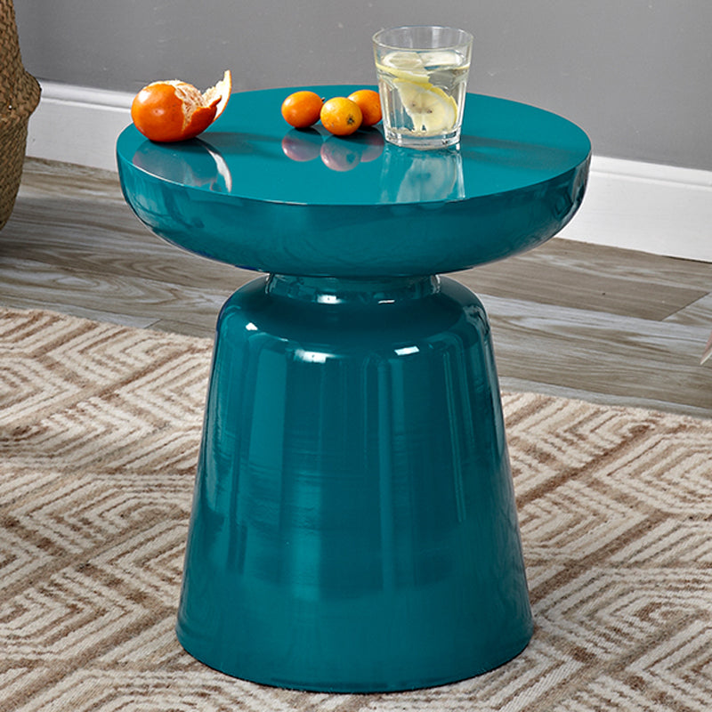 Scandinavian Round Disc Column End Table