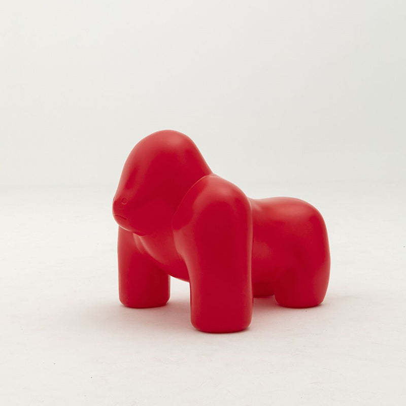 Scandinavian Kids Gorilla Plastic Stool — Saffron Color