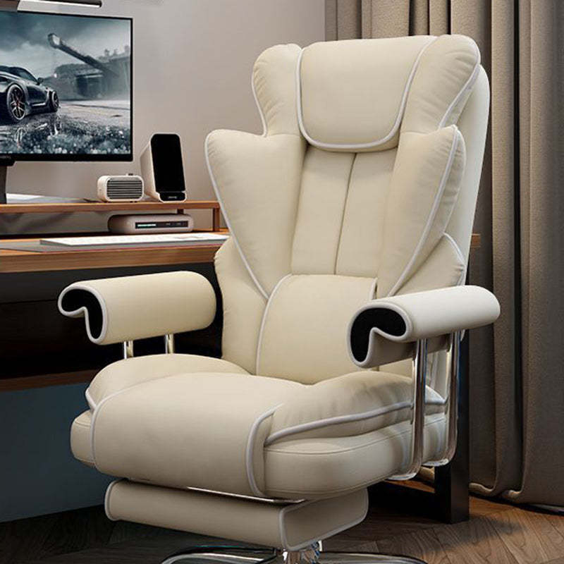 Minimalist Microfiber Nano Leather Steel Desk Chair