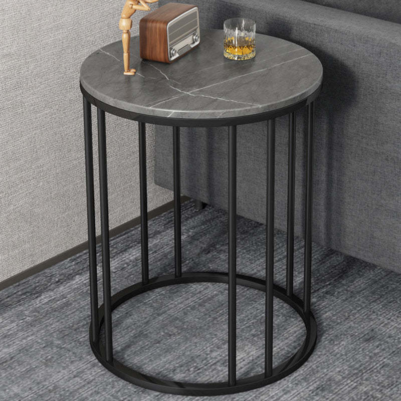 Lighom creative rock eclectic steel wood stone end & side tables