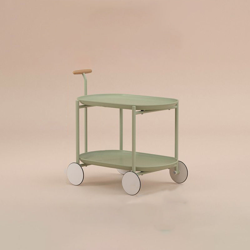 Scandinavian Acrylic Rectangular End Table 2-Tier