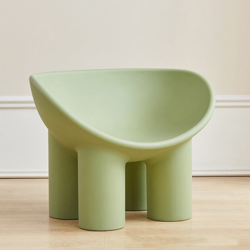 Contemporary Oval Plastic Armchair