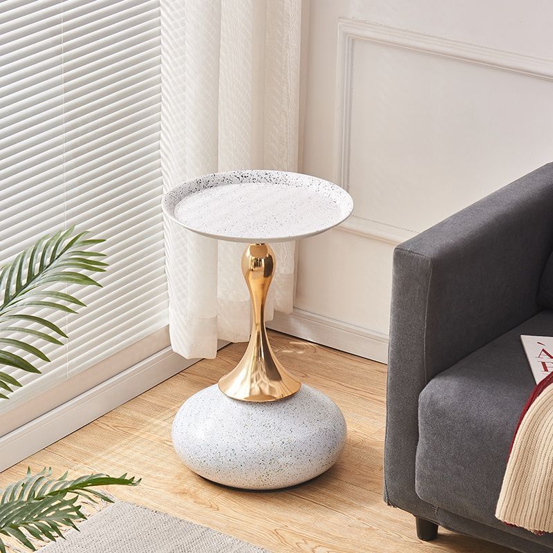 Luxury Round Oval Metal Coffee Table