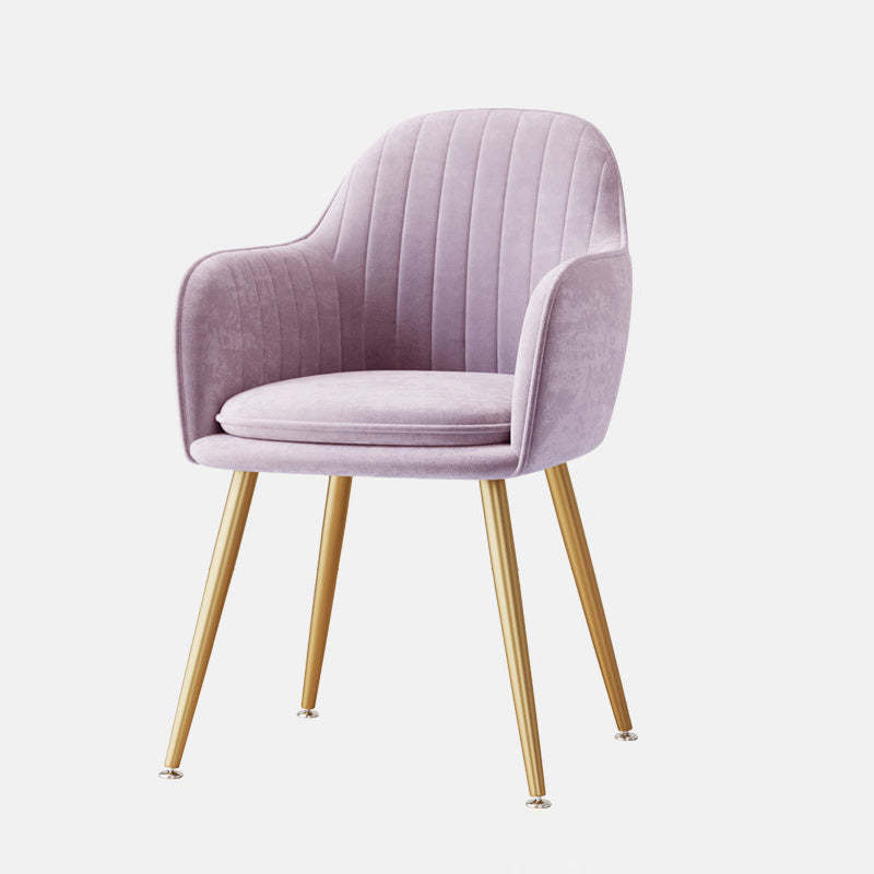 Gray steel velvet striped dining chairs & benches - nordic