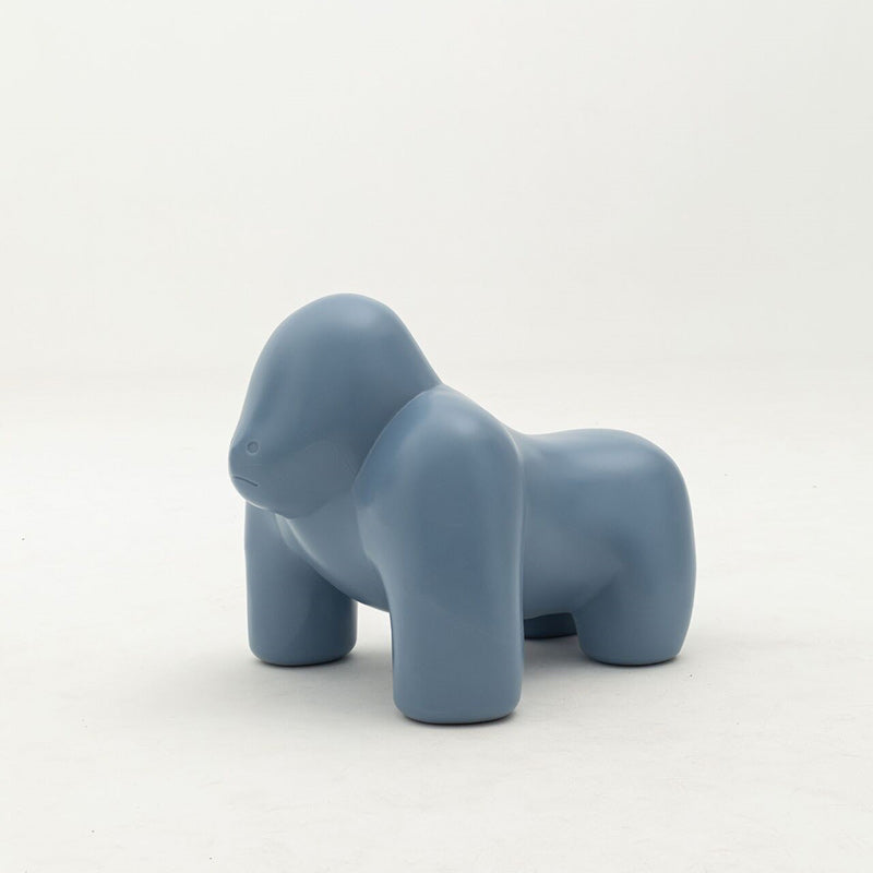 Scandinavian Kids Gorilla Plastic Stool — Light Brown