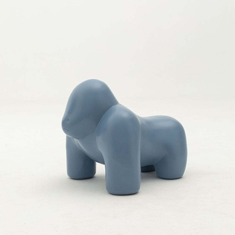 Scandinavian Kids Gorilla Plastic Stool — Light Brown