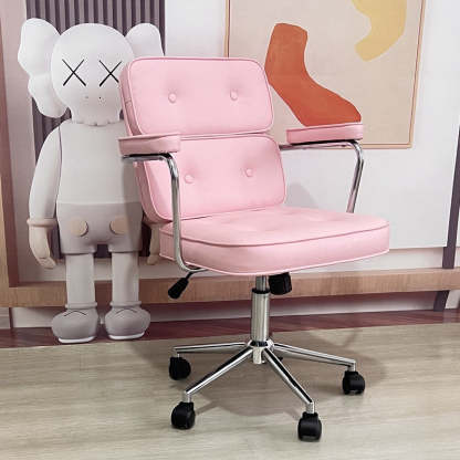 Nordic Leather Metal Desk Chair