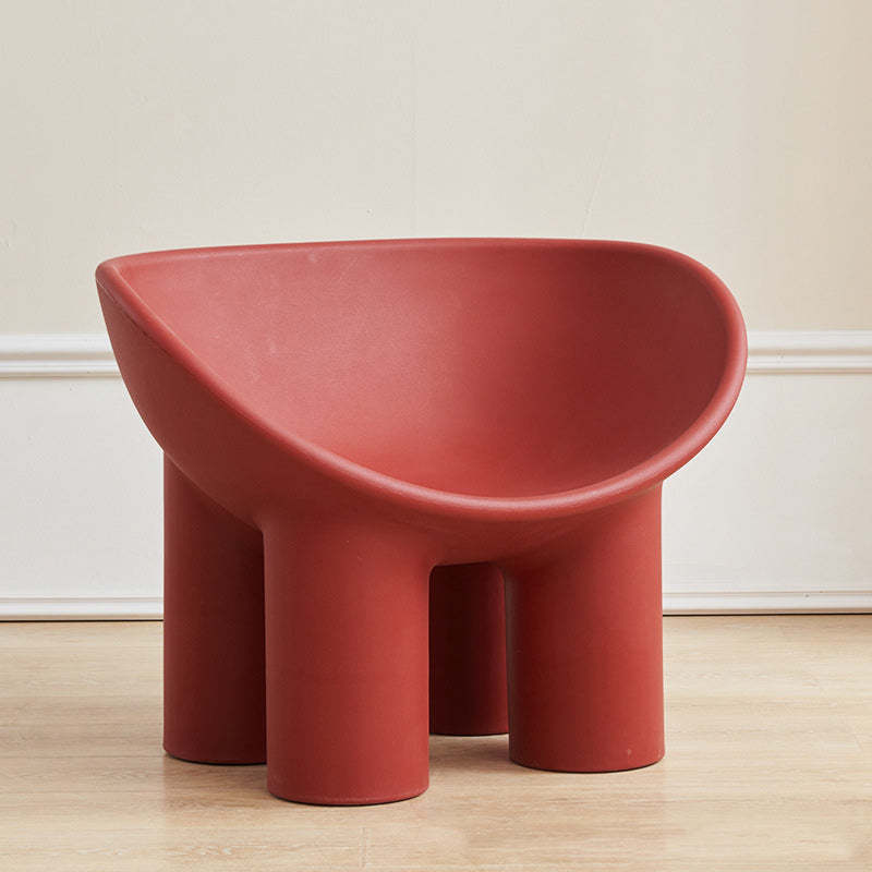 Contemporary Oval Plastic Armchair