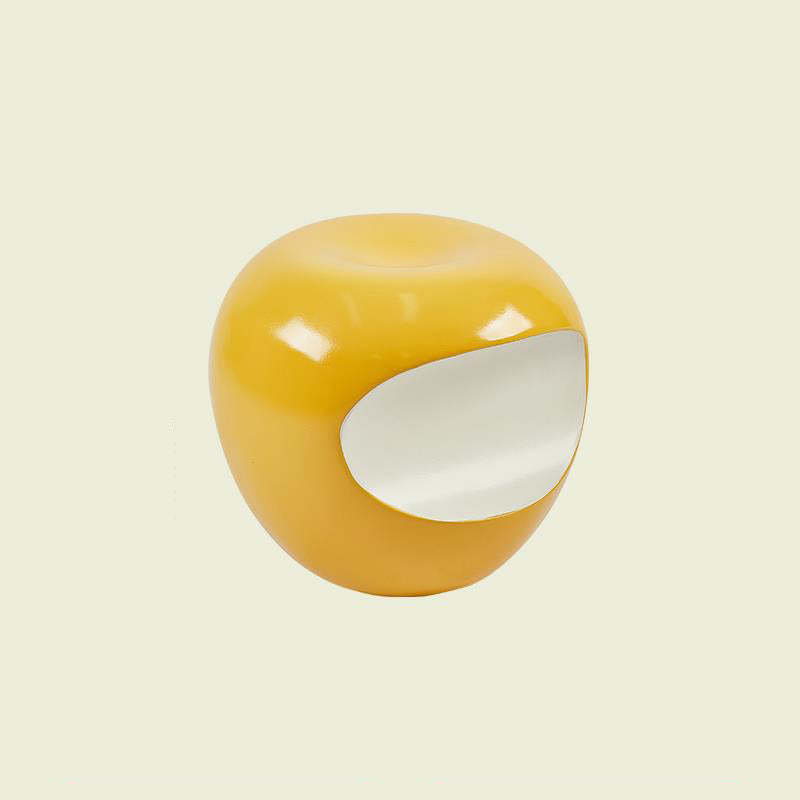 Modern Art Deco Apple Round Resin Chair