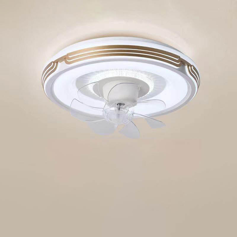 Minimalist Round LED Flush Mount Fan Light