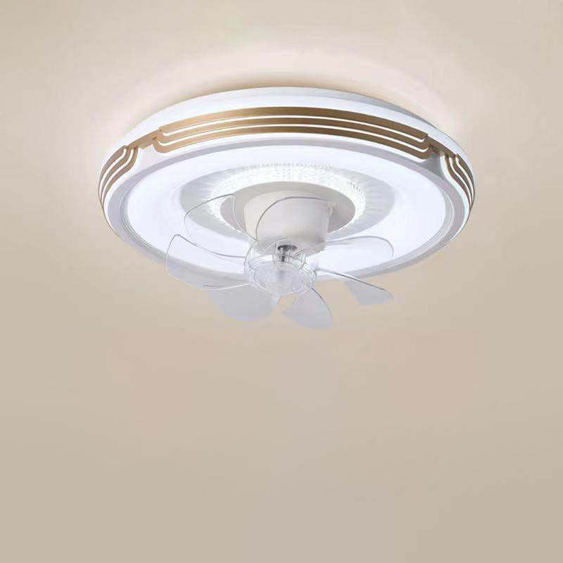 Minimalist Round LED Flush Mount Fan Light