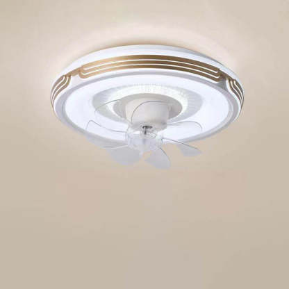 Minimalist Round LED Flush Mount Fan Light