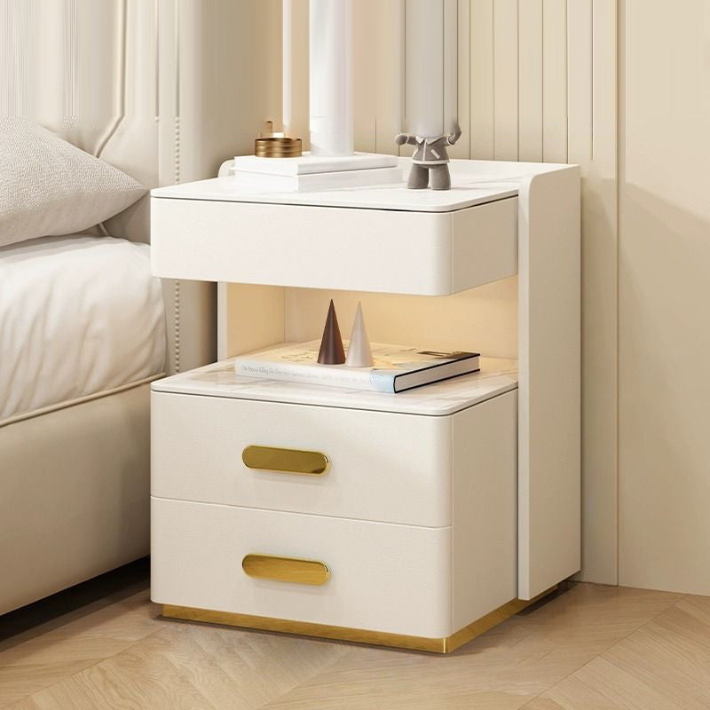 Contemporary Rock Nightstand 2-Drawer