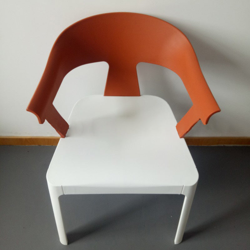 Minimalist Trapezoidal Plastic Dining Chair