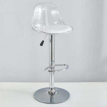 Minimalist Cylinder Base Metal PET Bar Stool