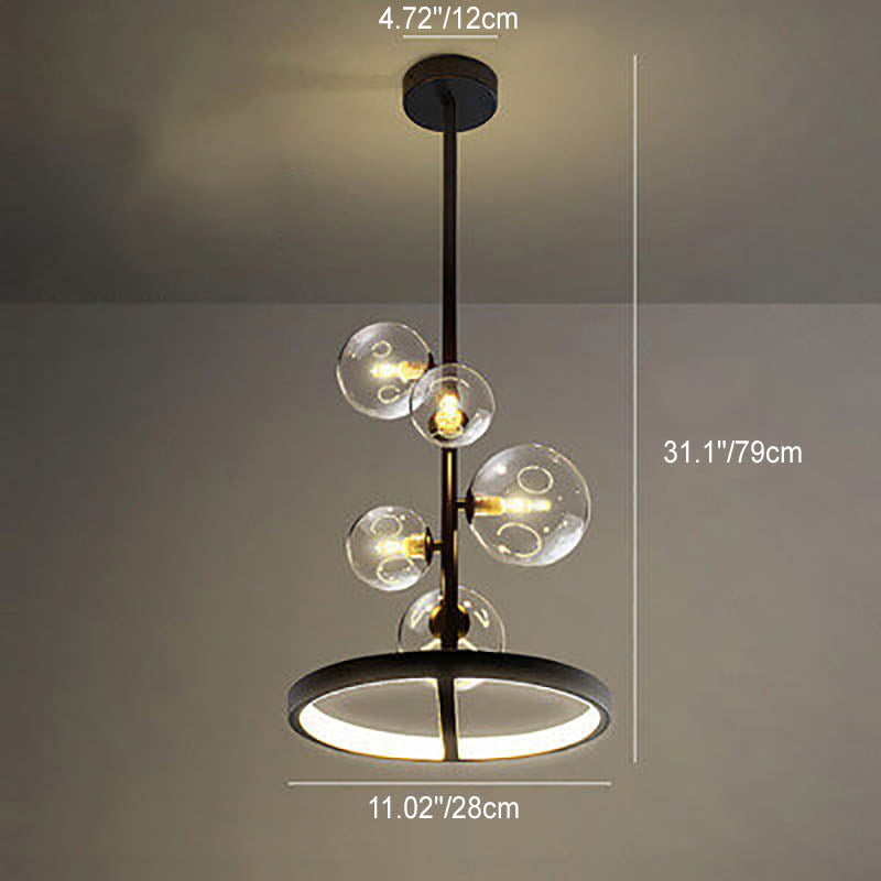 Nordic Round Bubble Ball Glass Chandelier — Neutral Light (4000K) / 220V-240V For UK/AU