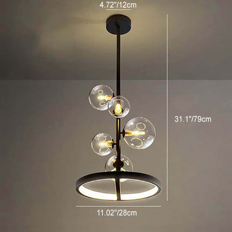 Nordic Round Bubble Ball Glass Chandelier — Neutral Light (4000K) / 220V-240V For UK/AU