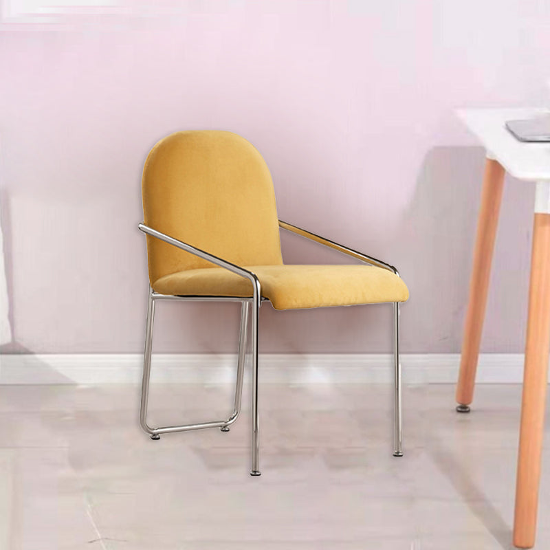 Nordic Velvet Steel Armchair