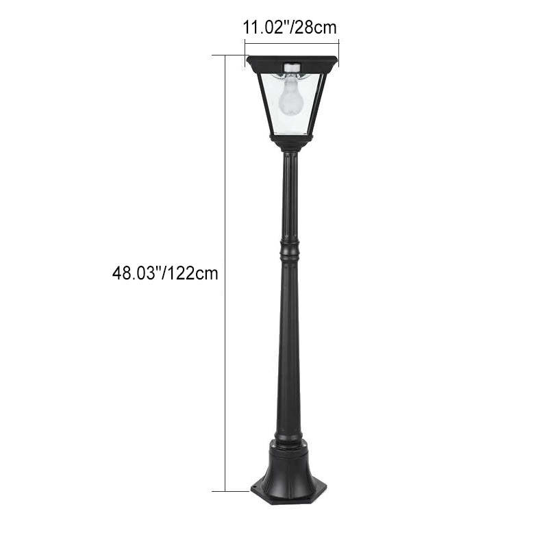 Chinese Solar Glass Cylinder LED Landscape Light — 30 White Lights (5000K) + 1 Warm Light (3000K) / 3.7V
