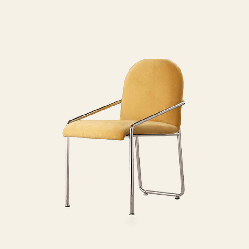 Nordic Velvet Steel Armchair