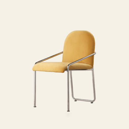Nordic Velvet Steel Armchair
