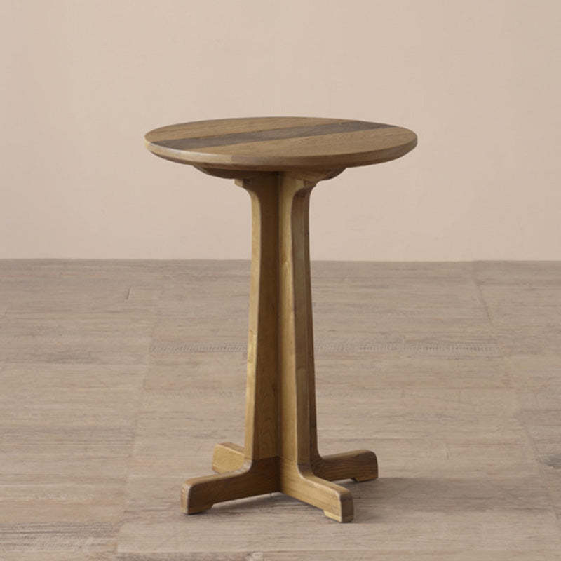 Vintage Distressed Wood End Table