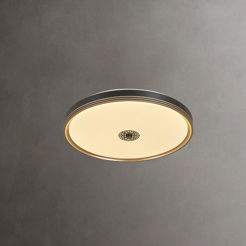 Chinese Square Geometric Acrylic LED Flush Mount Light