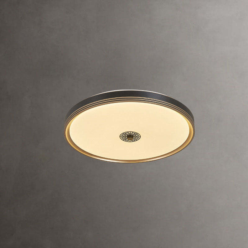 Chinese Square Geometric Acrylic LED Flush Mount Light